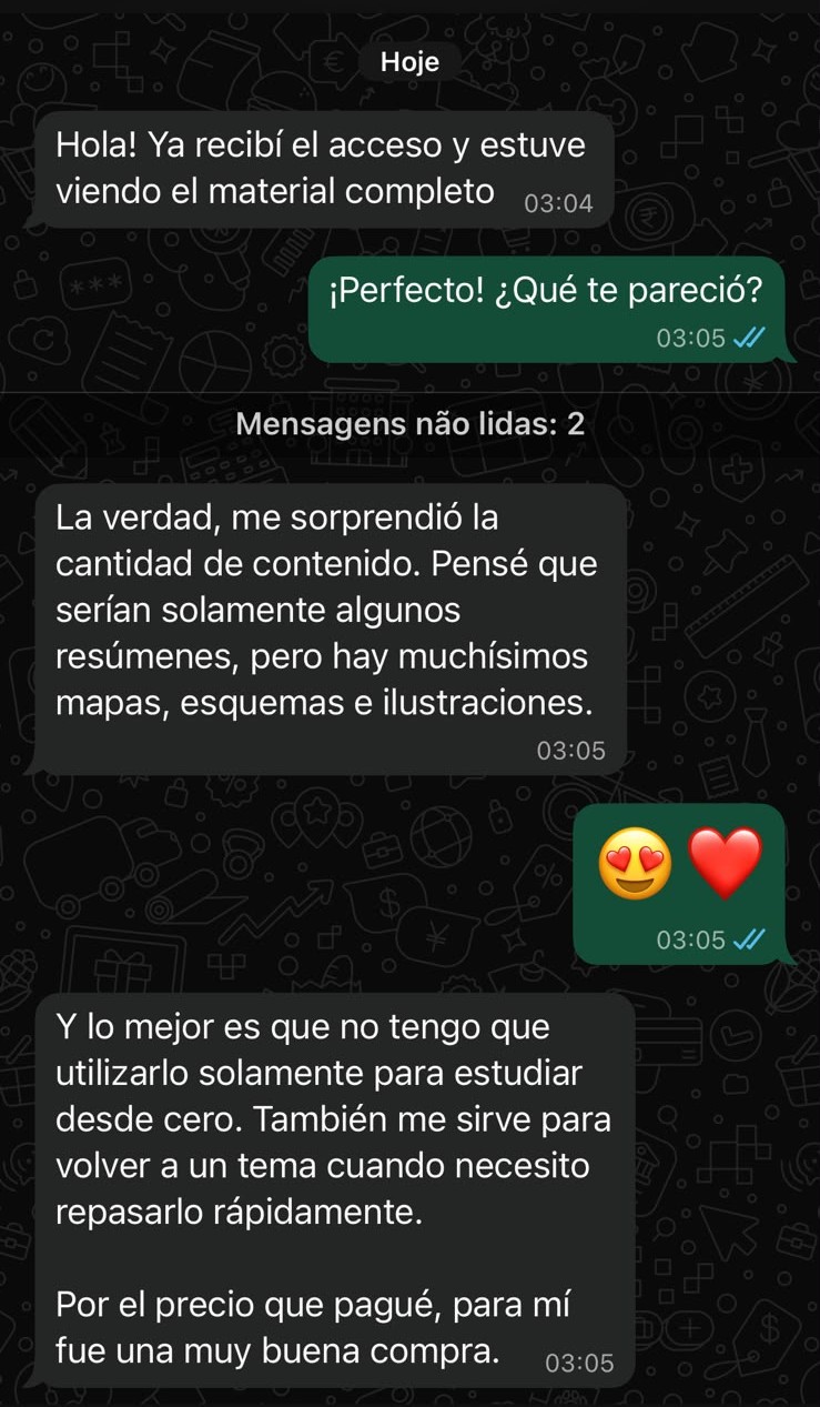 Conversación de una estudiante sobre la cantidad y utilidad del contenido